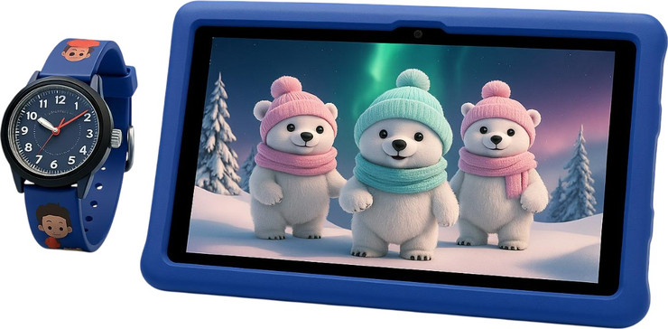 טאבלט ילדים חכם 8" כולל שעון לילדים Smart Tab סמארט טאב SmartKids A9 64GB/4GB WiFi+LTE - כחול