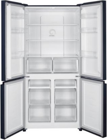 מקרר 4 דלתות מקפיא תחתון - 600 ליטר White Westinghouse ווייט ווסטינגהאוס WFN600 נירוסטה מושחרת