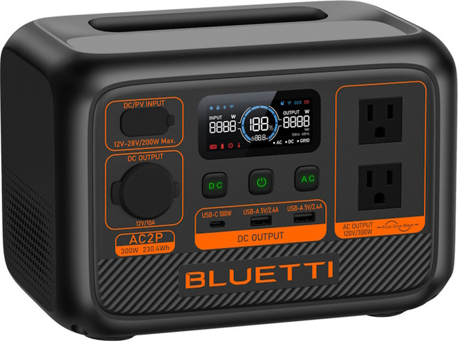תחנת כוח ניידת Bluetti 300W בלוטי AC2P