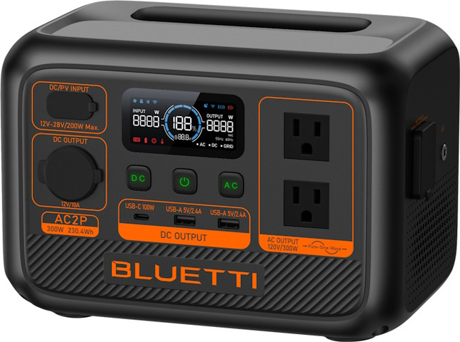 תחנת כוח ניידת Bluetti 300W בלוטי AC2P