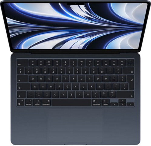 מחשב נייד 13.6" Apple אפל MBA Apple M2 chip with 8-core CPU and 8-core GPU 256GB/16GB MC7X4HB/A Midnight מקלדת עברית / אנגלית
