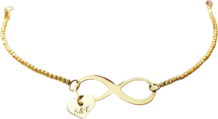 צמיד חרוזים אינפינטי BL jewelry בל ג׳ולרי חרוזים אינפינטי - ציפוי זהב
