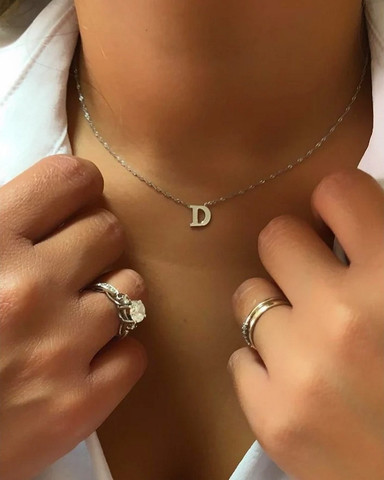 שרשרת אות קלאסית BL jewelry בל ג׳ולרי אות קלאסית - ציפוי זהב
