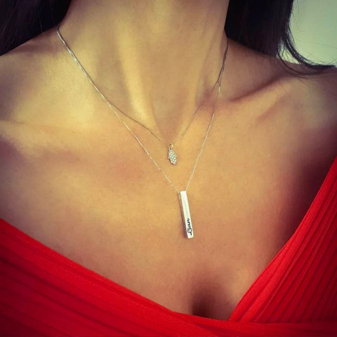 שרשרת תלת מימד BL jewelry בל ג׳ולרי תלת מימד - כסף 925