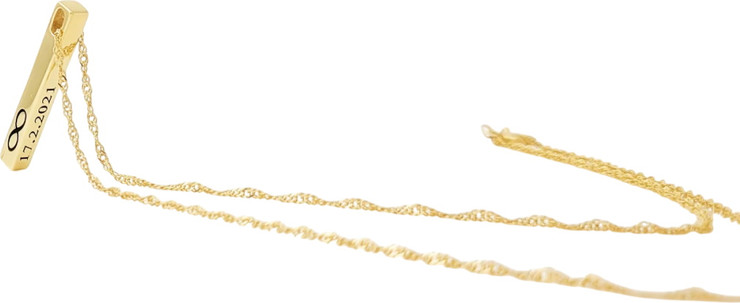 שרשרת תלת מימד BL jewelry בל ג׳ולרי תלת מימד - ציפוי זהב