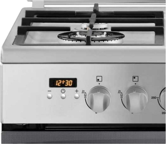 תנור משולב כיריים גז - 4 להבות Zanussi זנוסי ZCK67326XA