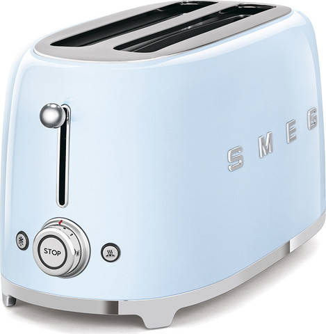 מצנם 4 פרוסות בעיצוב רטרו Smeg סמג TSF02PBEU תכלת מבריק