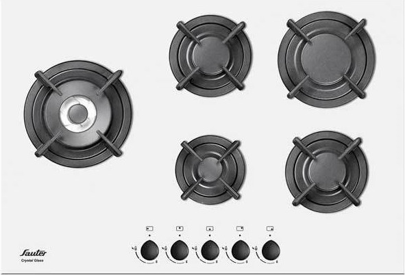 כיריים גז 5 להבות Sauter סאוטר SHG755W