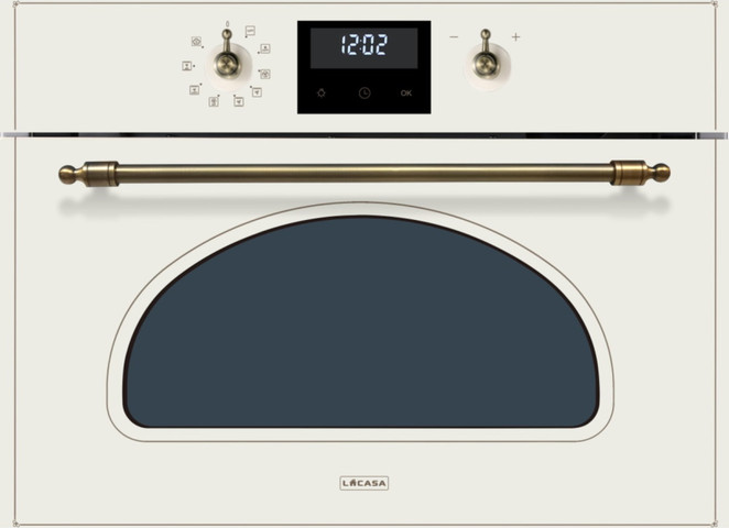 תנור בנוי משולב מיקרוגל 40 ליטר LaCasa לה קאסה LCT672MWRCC קרם כפרי