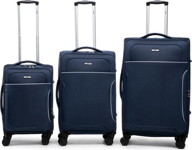 סט 3 מזוודות בד 20", 24" ו-28" Fogg אצטק Dover Fogg 28/24/20 כחול כהה