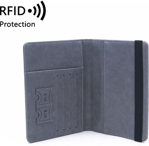 ארנק לדרכון מדמוי עור דק עם RFID: מינימליסטי, פרקטי ומלא בסטייל צבע שחור