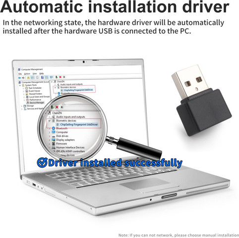קורא טביעות אצבע Mini USB | אבטחת ביומטריה למחשב נייד ו-PC | Windows Hello