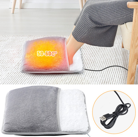 כרית חימום חשמלית לרגליים USB - חורף חם ונעים!