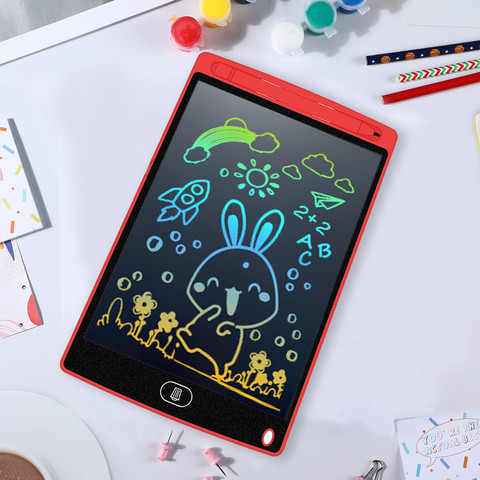 לוח כתיבה LCD 8.5 אינץ' | לוח ציור אלקטרוני לילדים ומבוגרים | מתנה מושלמת | צבע אדום צבע שחור