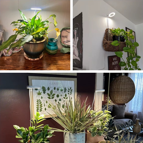 תאורת גידול סולארית מלאה LED לצמחי בית - טלסקופית, 4 מצבי תאורה