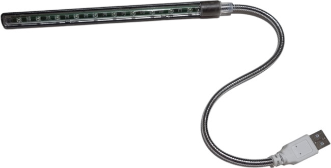 מנורה ארוכה USB למחשב או לבית במבחר צבעים צבע שחור