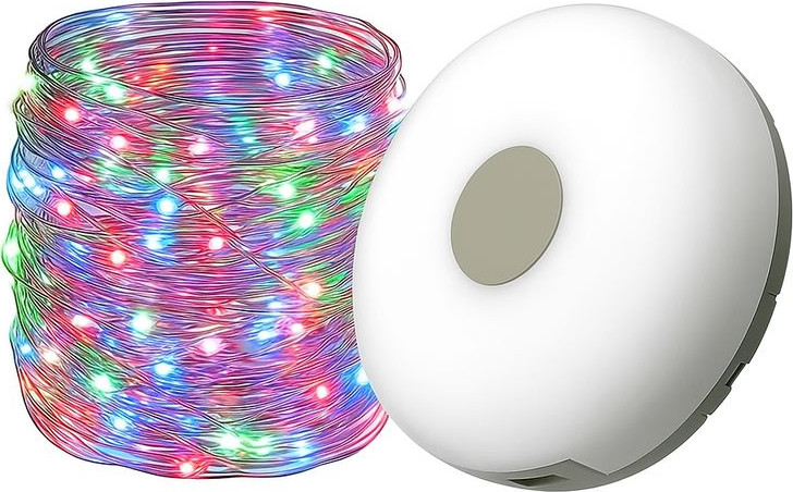 פנס קמפינג 2 ב-1 נטען USB: גרילנדת לד ומטען נייד לאוהל ולטיולים צבע צבעוני