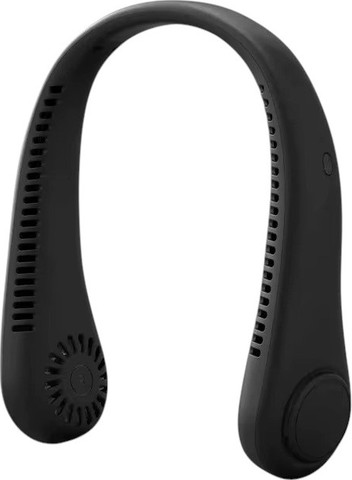 מאוורר צוואר נייד ונטען (USB) – ללא להבים, שקט וקל צבע שחור