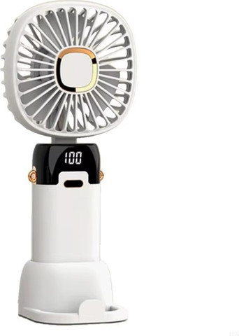 מאוורר קירור אישי נייד – 5 מהירויות, תצוגת LED ומתקן לטלפון