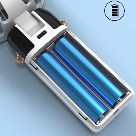 מאוורר קירור אישי נייד – 5 מהירויות, תצוגת LED ומתקן לטלפון