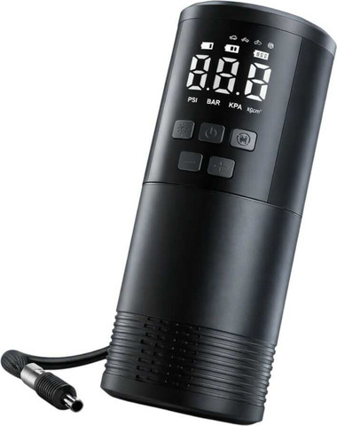 משאבת אוויר ניידת לרכב, קומפרסור דיגיטלי + Power Bank