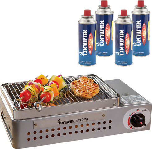 Baron 590  גריל גז + כירה ושיפוד 5 מבערים 70,000 BTU + מתנה! מבית המותג הקנדי Broil King