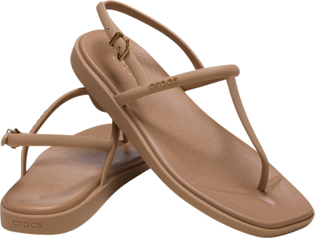 Miami Thong Sandal Crocs - סנדלי אצבע קרוקס לנשים בצבע שוקולד חלב
