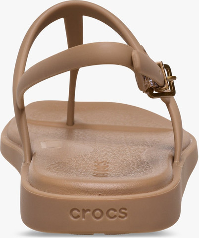 Miami Thong Sandal Crocs - סנדלי אצבע קרוקס לנשים בצבע שוקולד חלב