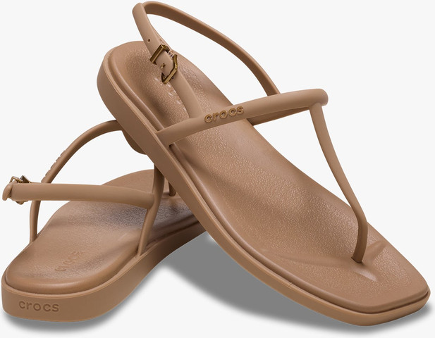 Miami Thong Sandal Crocs - סנדלי אצבע קרוקס לנשים בצבע שוקולד חלב
