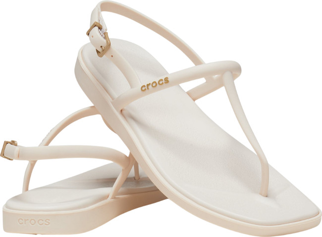 Miami Thong Sandal Crocs - סנדלי אצבע קרוקס לנשים בצבע בז'