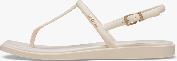 Miami Thong Sandal Crocs - סנדלי אצבע קרוקס לנשים בצבע בז'