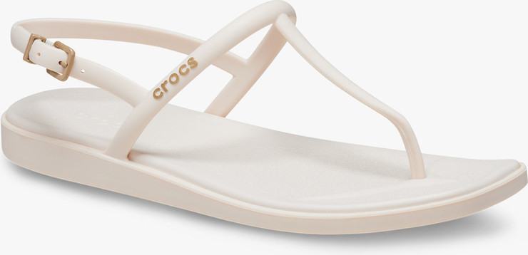 Miami Thong Sandal Crocs - סנדלי אצבע קרוקס לנשים בצבע בז'