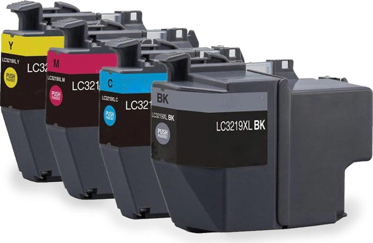 סט 4 ראשי דיו תואמים Brother LC3219XL