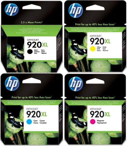 סט ראשי דיו מקוריים HP 920XL