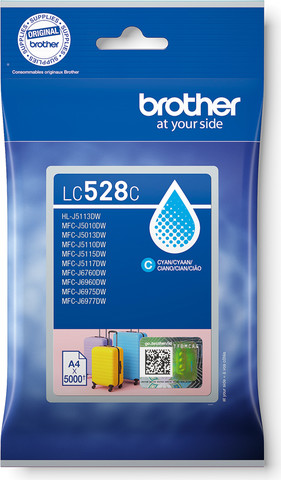 ראש דיו כחול מקורי Brother LC528C (5000 דפים)