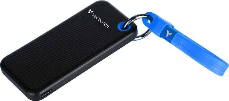 כונן קשיח חיצוני Verbatim Pocket SSD USB 3.2 Gen 2 2TB Black/Blue