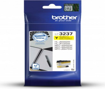 ראש דיו צהוב מקורי Brother LC3237Y (1,500 דפים)