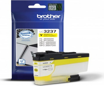 ראש דיו צהוב מקורי Brother LC3237Y (1,500 דפים)