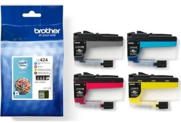 סט ראשי דיו מקורי Brother LC424