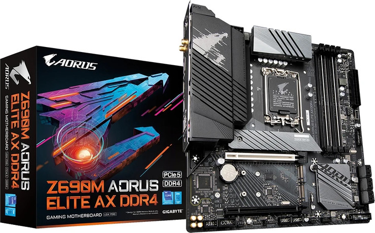 לוח אם Gigabyte Z690M AORUS ELITE AX DDR4 מק"ט: GZ690MAORUSELITEAXDDR4