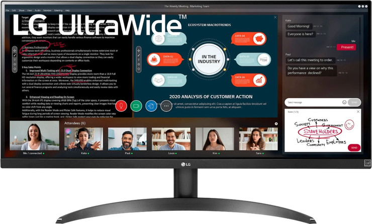 מסך מחשב LG 29WP500-B בצבע שחור