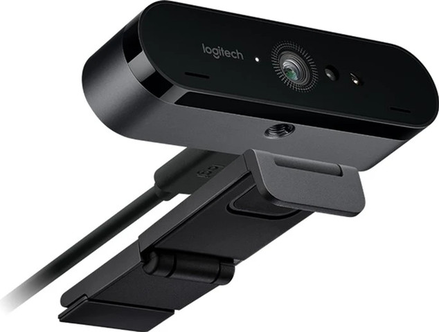 מצלמת רשת Logitech BRIO ULTRA HD PRO בצבע שחור