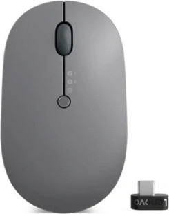 עכבר אלחוטי Lenovo Go USB-C בצבע אפור סערה
