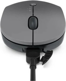 עכבר אלחוטי Lenovo Go USB-C בצבע אפור סערה