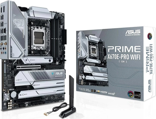 לוח אם ASUS PRIME X670E-PRO WIFI בצבע שחור