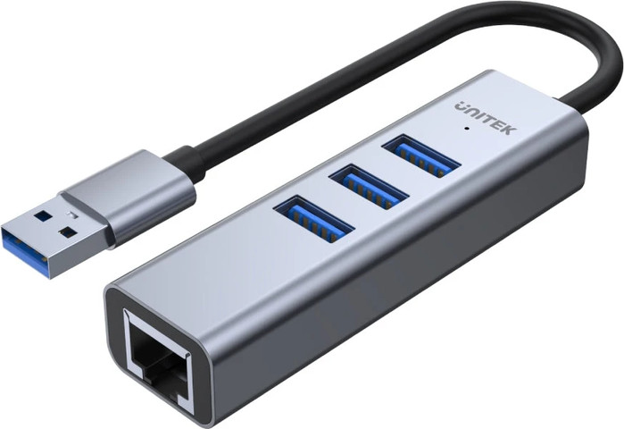 Unitek uHUB Q4+ 4-in-1 USB-A Ethernet Hub H1906A