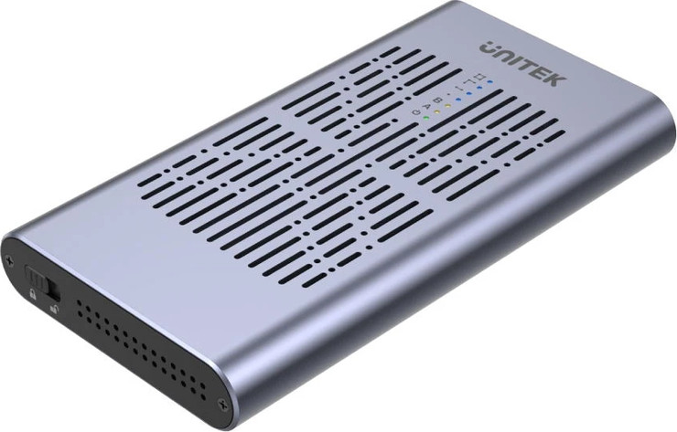 Unitek SolidForce USB-C to PCIe/NVMe M.2 SSD 20Gbps Dual Bay Enclosure with Offline Clone S1206A