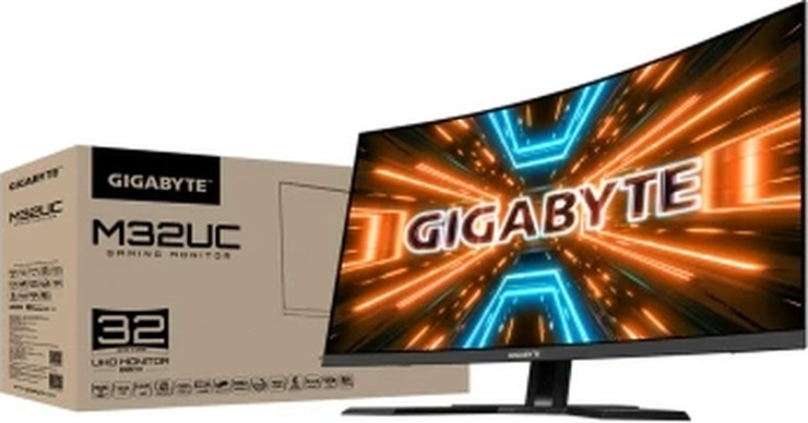 מסך מחשב לגיימינג Gigabyte M32UC בצבע שחור
