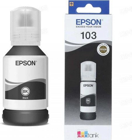מיכל דיו שחור מקורי Epson 103 C13T00S14A