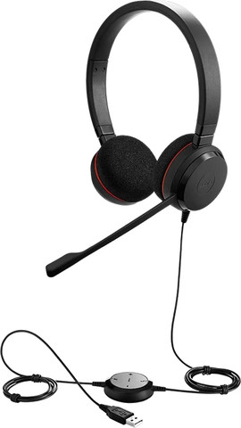 Jabra מערכת ראש מקצועית ל-VOIP דגם Stereo Jabra EVOLVE20 MS S